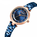 CURREN 9054 Women Watches Luxury Metal Bracelet Wristwatch Classy Fashion Quartz Clock Blue Female Stainless Steel Dress Watch